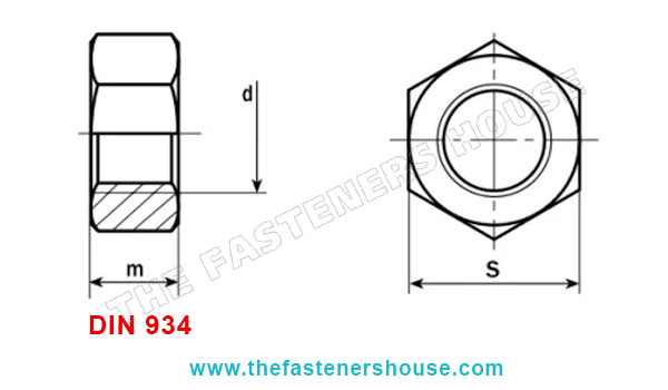 DIN 934 Hex Nut / ISO 4032 Hex Nut manufacturers exporters suppliers in india punjab ludhiana